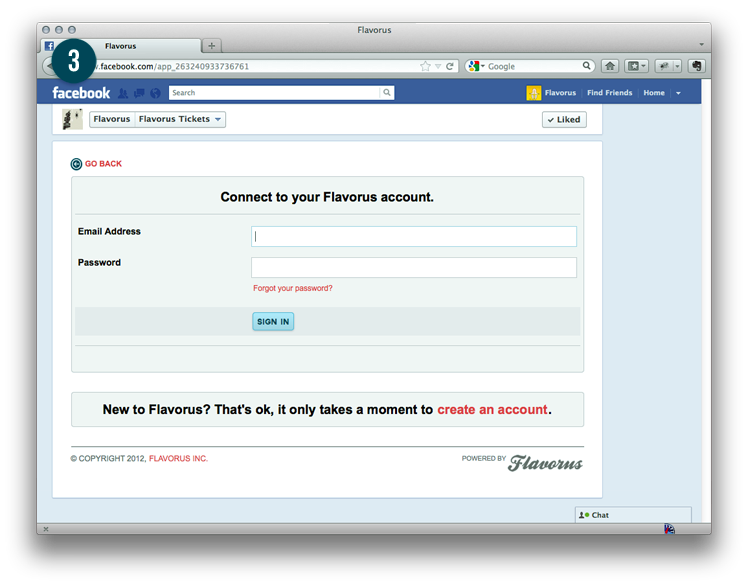  Sign in to your Flavorus account.
